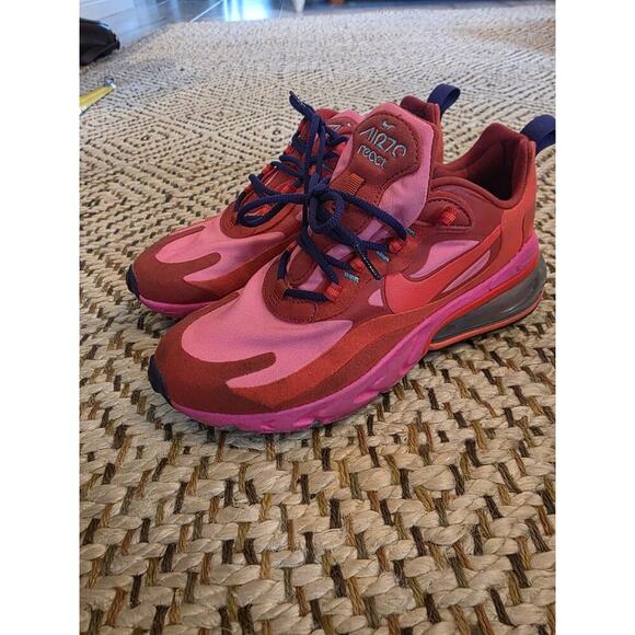 Nike Air Max 270 React Mistic Red AT6174 600 Running Women Sneakers Shoes Size 7 - Picture 14 of 16
